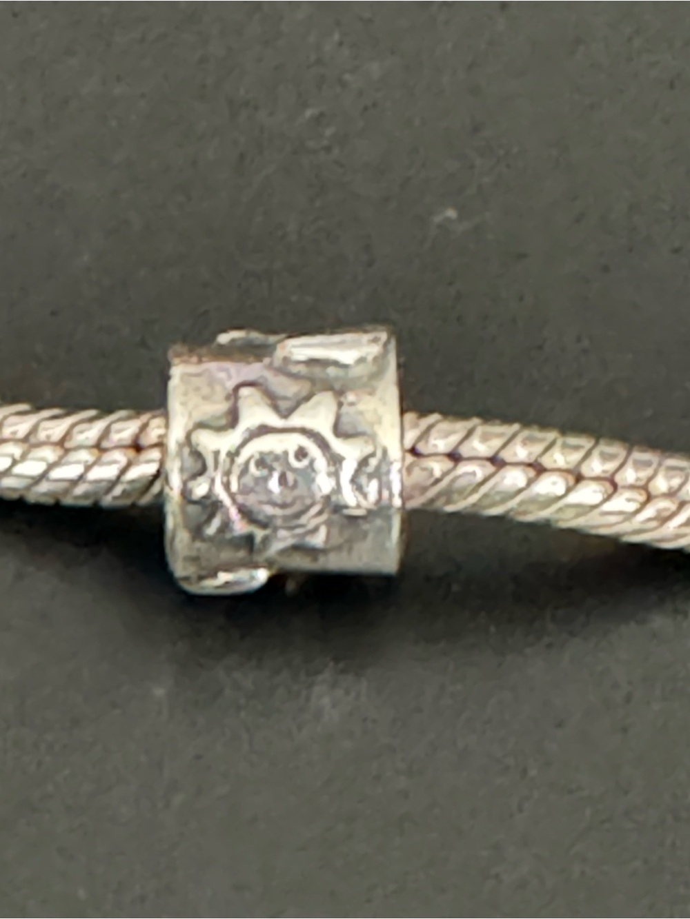 Pandora Retired 925 Sterling Silver “Sun, Moon & Stars” Bead Charm